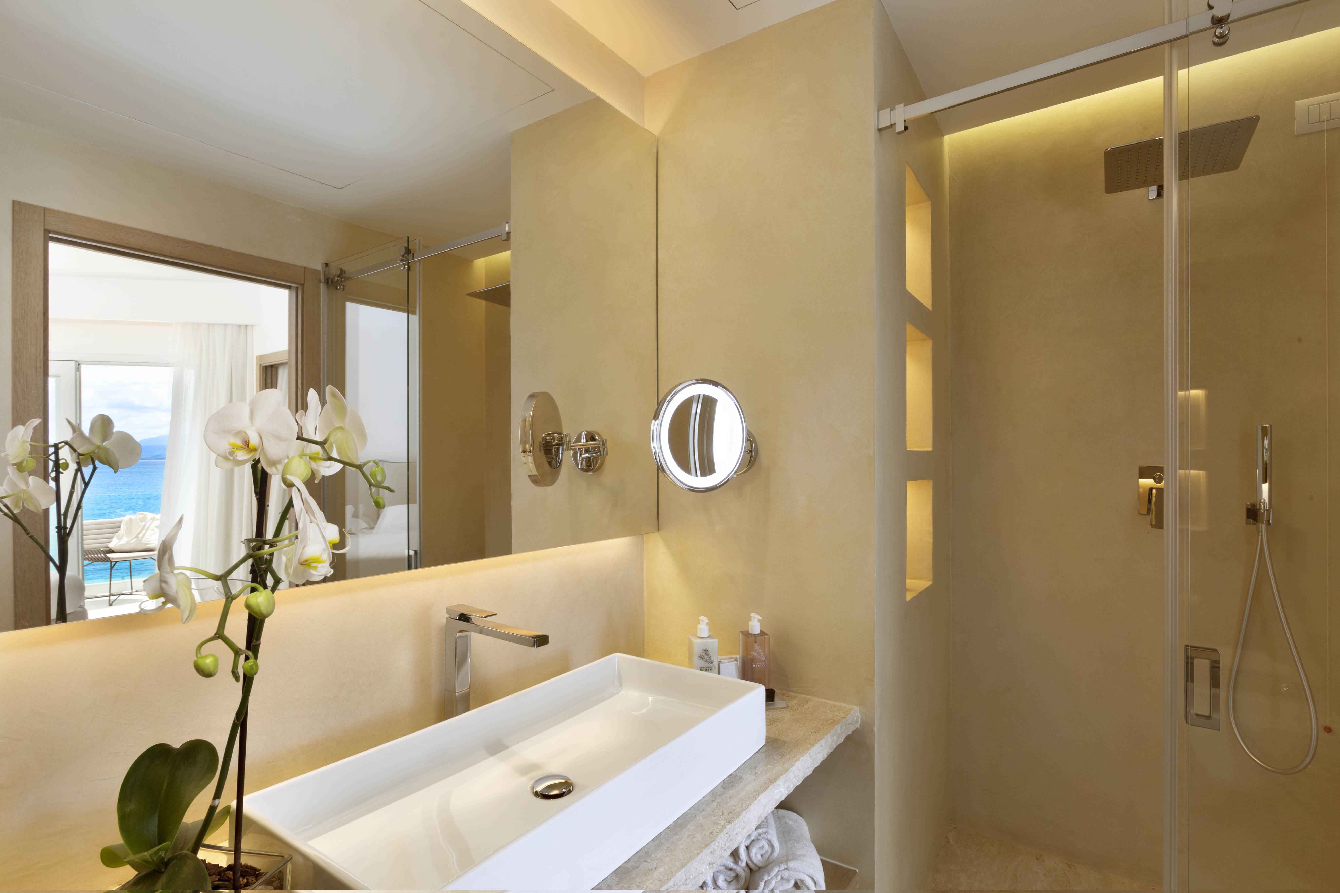 Luxury Pool Suite Main Bathroom Gabbiano Azzurro Sardinia